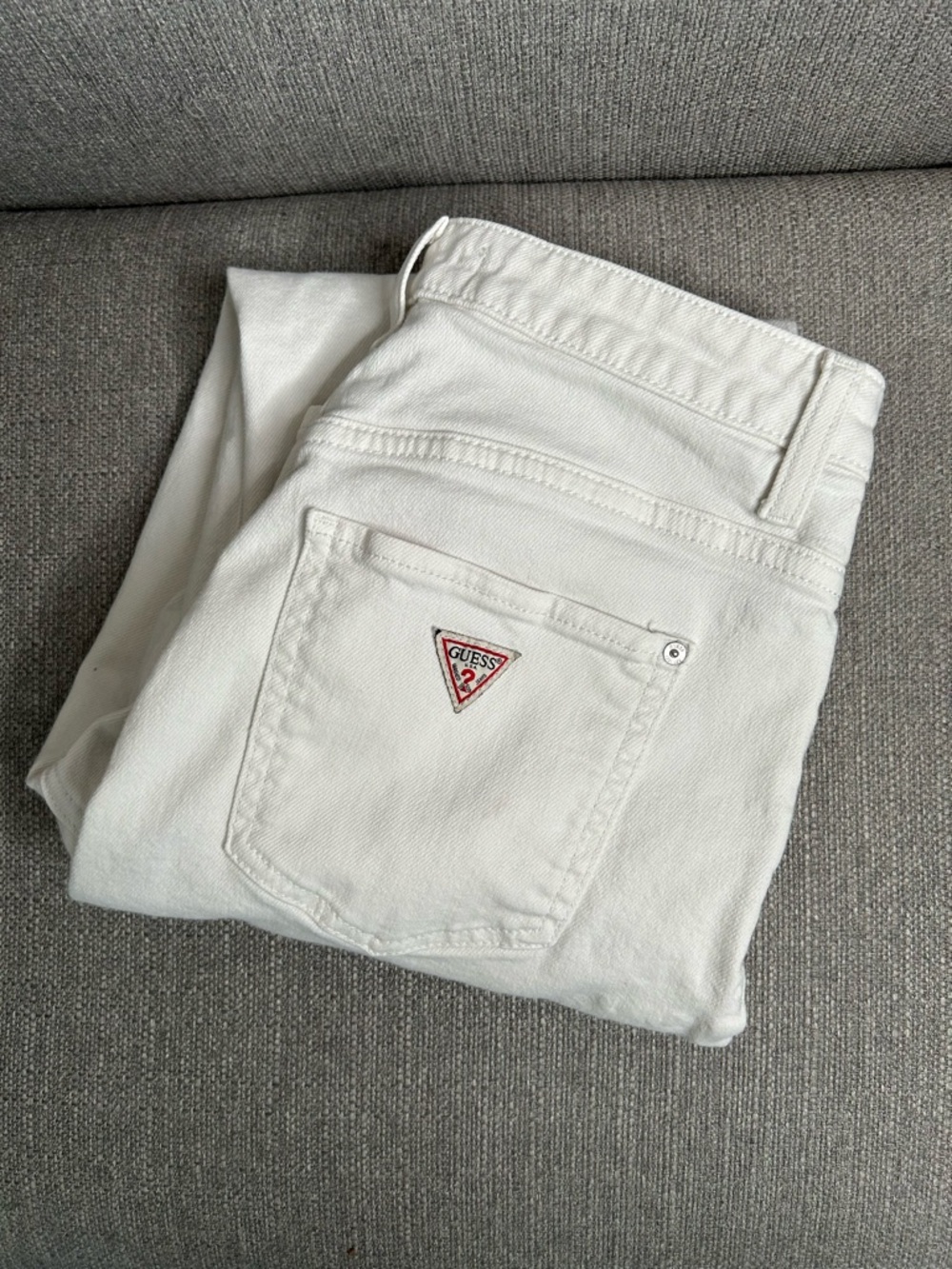 GUESS “Mom Jean” White Denim